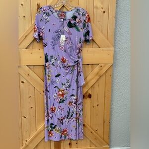 NWT Johnny Was THE JANIE FAVORITE SIDE TIE KNIT DRESS in Willa Lavender, Sz S